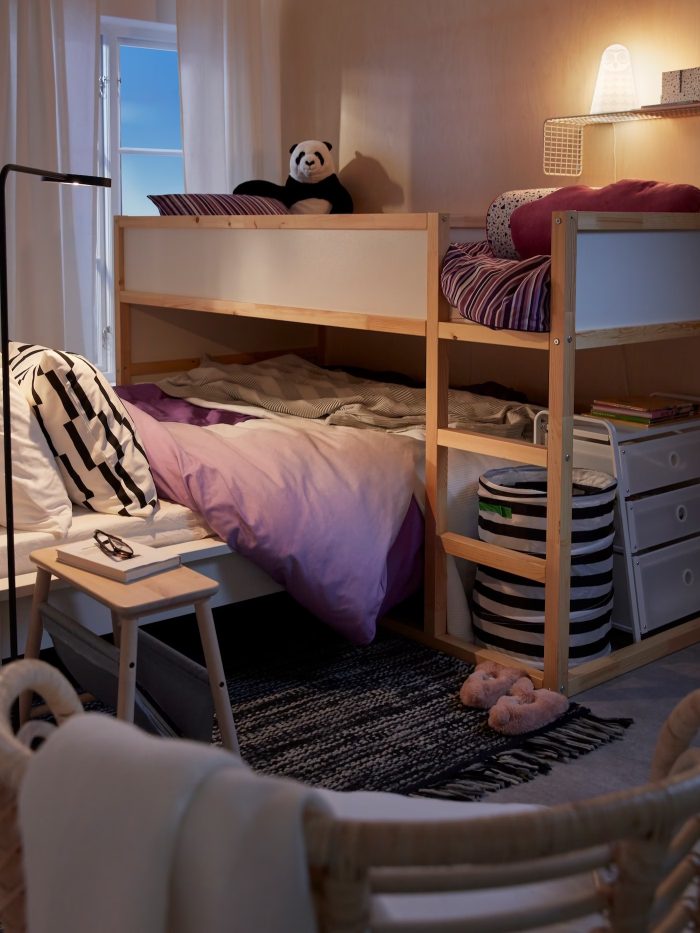 تخت خواب ۲ طبقه کودک ایکیا مدل KURA فروشگاه دربا
