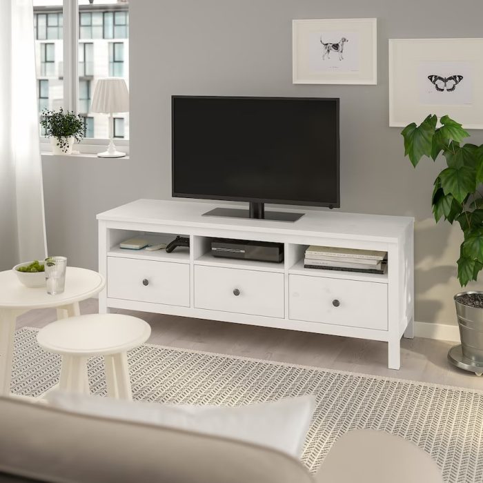 میز تلوزیون ایکیا مدل HEMNES رنگ سفید فروشگاه دربا