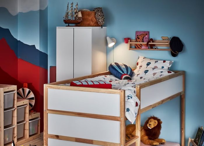 تخت خواب ۲ طبقه کودک ایکیا مدل KURA فروشگاه دربا