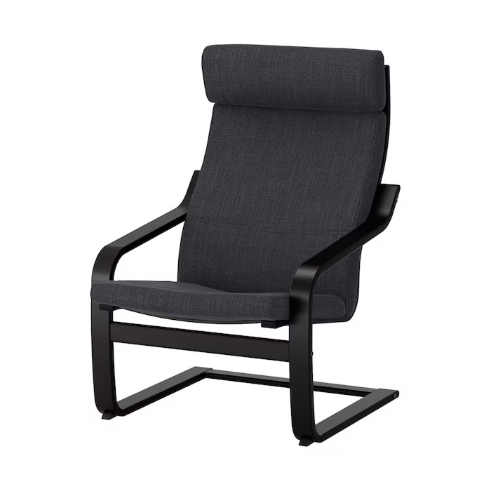 صندلی راحتی ایکیا مدل POÄNG رنگ مشکی/خاکستری فروشگاه دربا