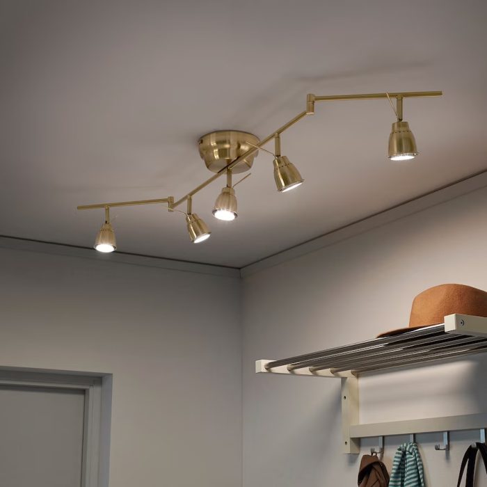 چراغ نورپردازی سقفی ایکیا مدل BAROMETER طلایی فروشگاه دربا
