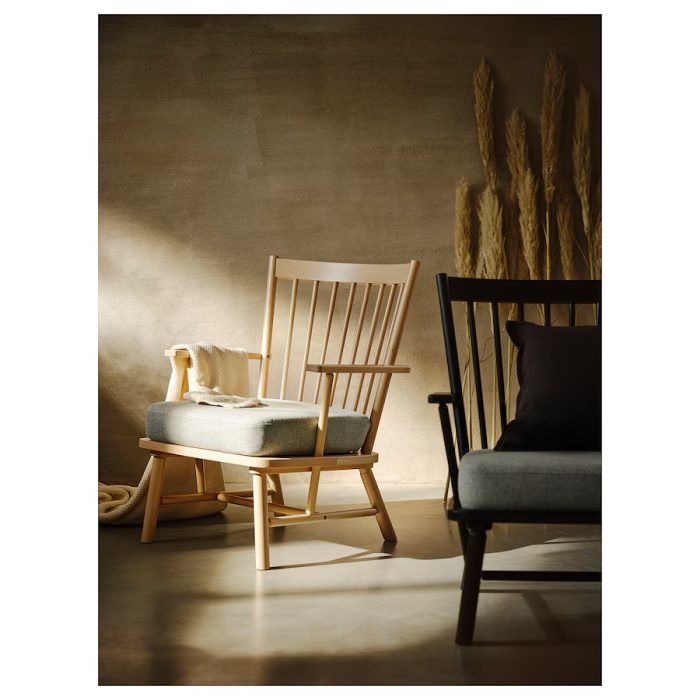 صندلی راحتی ایکیا مدل PERSBOL رنگ چوب خاکستری فروشگاه دربا