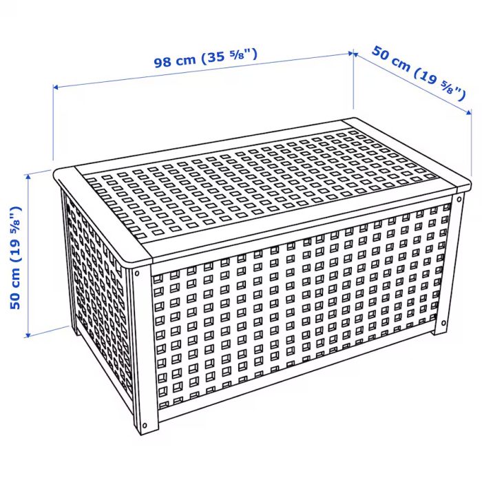 میز جلو مبلی ایکیا مدل HOL با ابعاد 98x50سانتی متر فروشگاه دربا