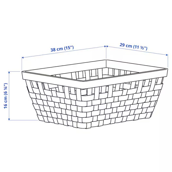 سبد ایکیا مدل KNARRA سایز 38x29x16 فروشگاه دربا