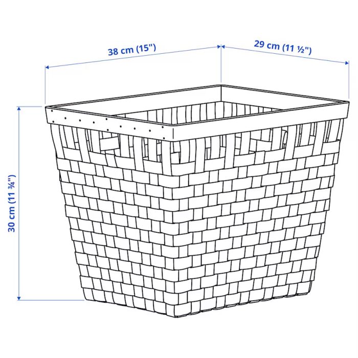 سبد ایکیا مدل KNARRA سایز 38x29x30 فروشگاه دربا