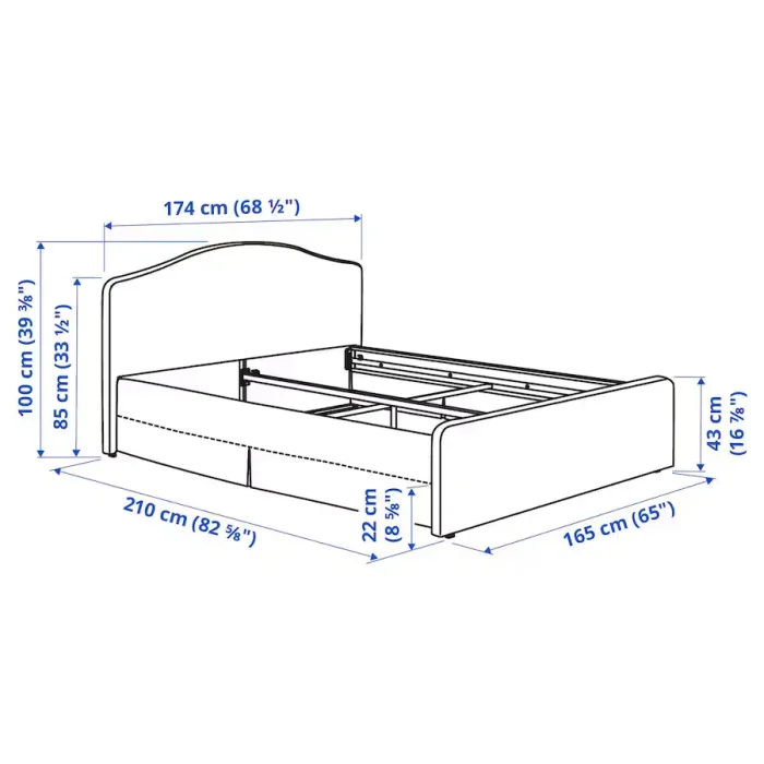 فریم تخت RAMNEFJÄLL فروشگاه دربا